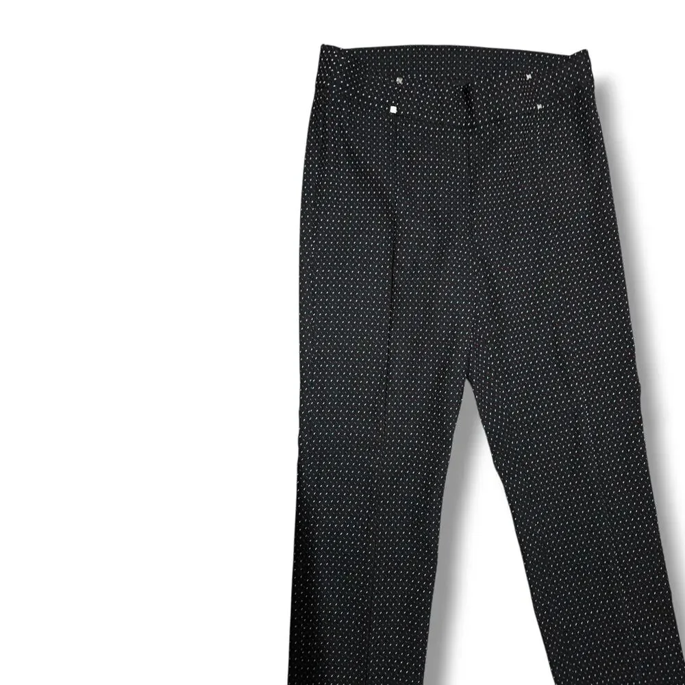 Rafaella women's Comfort Black Textured Dotted Dress Pants
